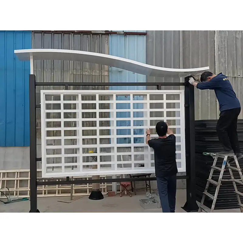 Gabinete exterior integrado con columna vertical